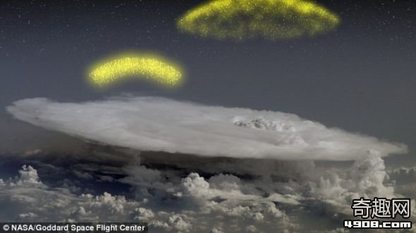 通过望远镜观测雷暴天气的美宇航局科学家成功捕捉到从地球喷射到太空的反物质云